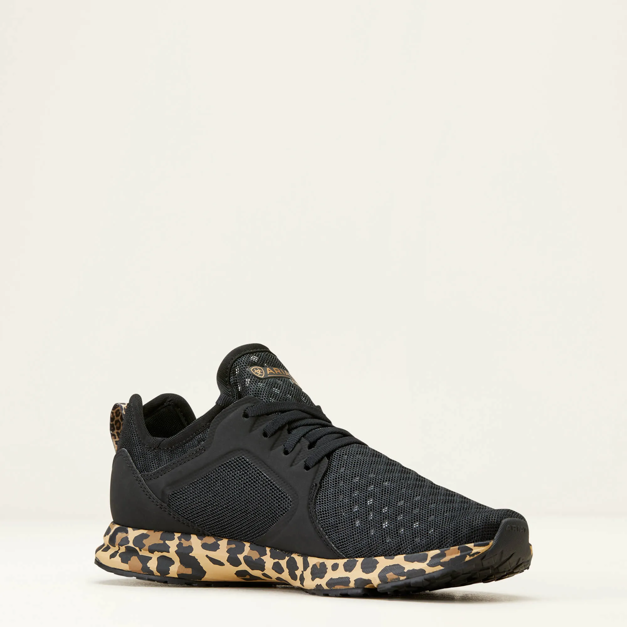 30% OFF - ARIAT Fuse Trainers - Womens - Black Mesh / Leopard Print