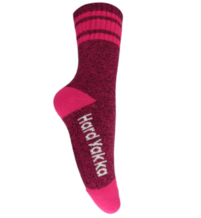 6 Pairs X Hard Yakka Womens Bamboo Work Socks Pink Marle