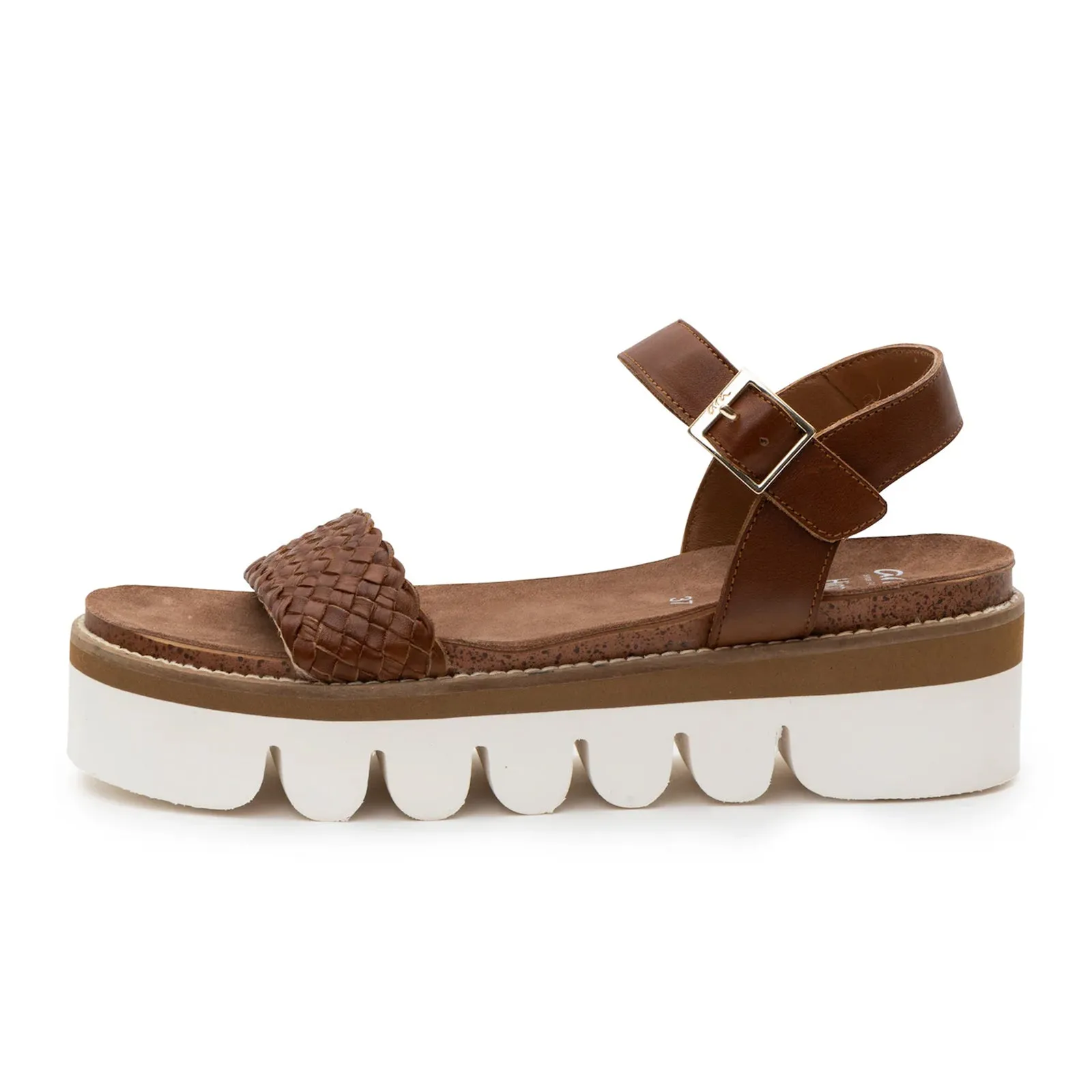 Ara Fresno Platform Sandal (Women) - Cognac Nappa Leather