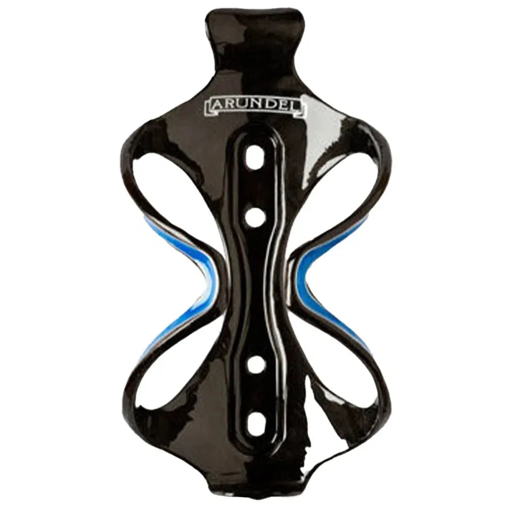 ARUNDEL BOTTLE CAGE MANDIBLE CARBONO UNIDIREC - GLOSSY BLACK/BLUE