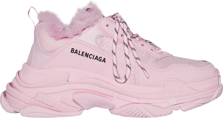 Balenciaga Wmns Triple S Sneaker Fake Fur - Pink