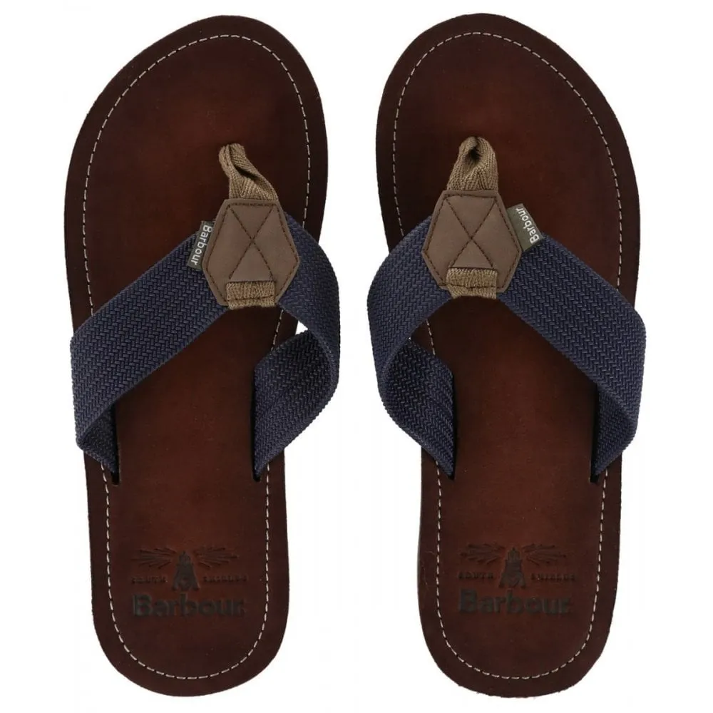 Barbour Men's Toeman Flip-Flop Sandals in Navy