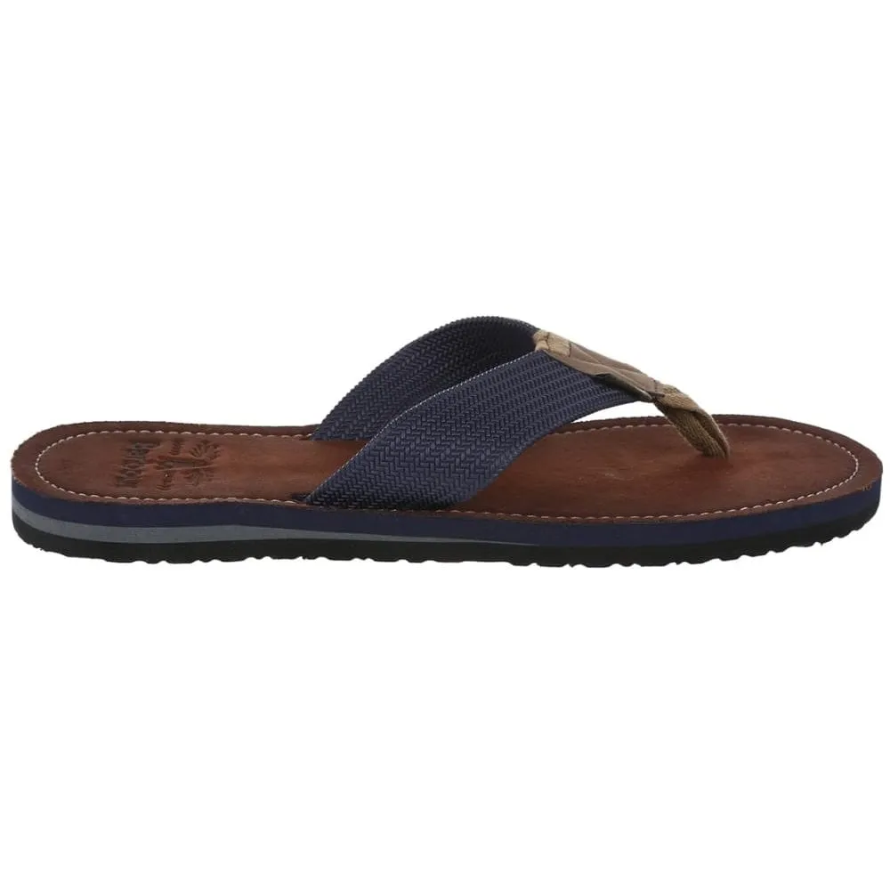 Barbour Men's Toeman Flip-Flop Sandals in Navy