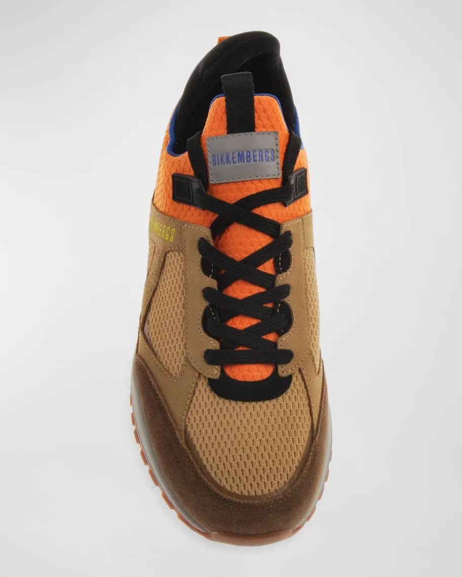 Bikkembergs Men's Neoprene and Mesh Running Shoes