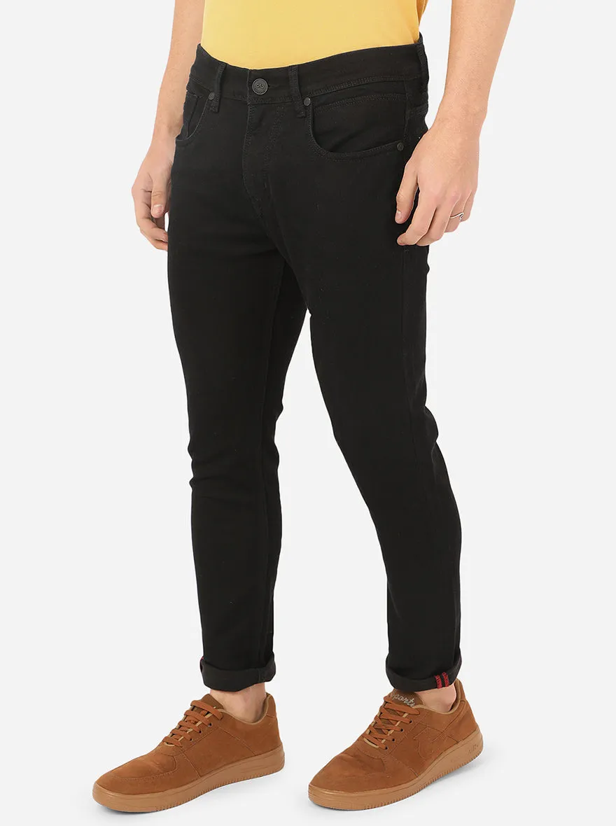 Black Solid Rider Fit Jeans | JadeBlue