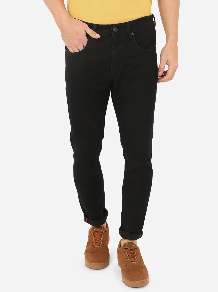 Black Solid Rider Fit Jeans | JadeBlue