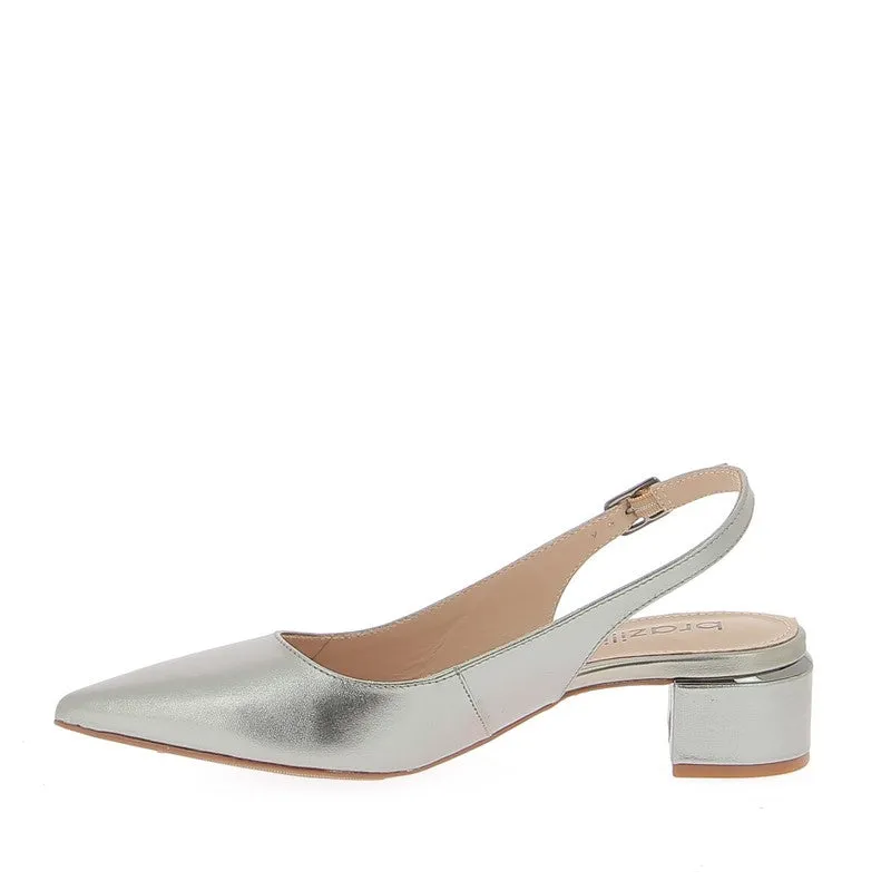 Brazilio 1470509 Pewter Slingback Heel