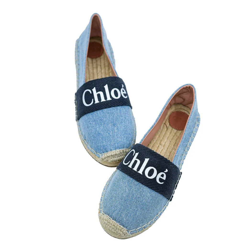 Chloe Denim Blue Espadrille