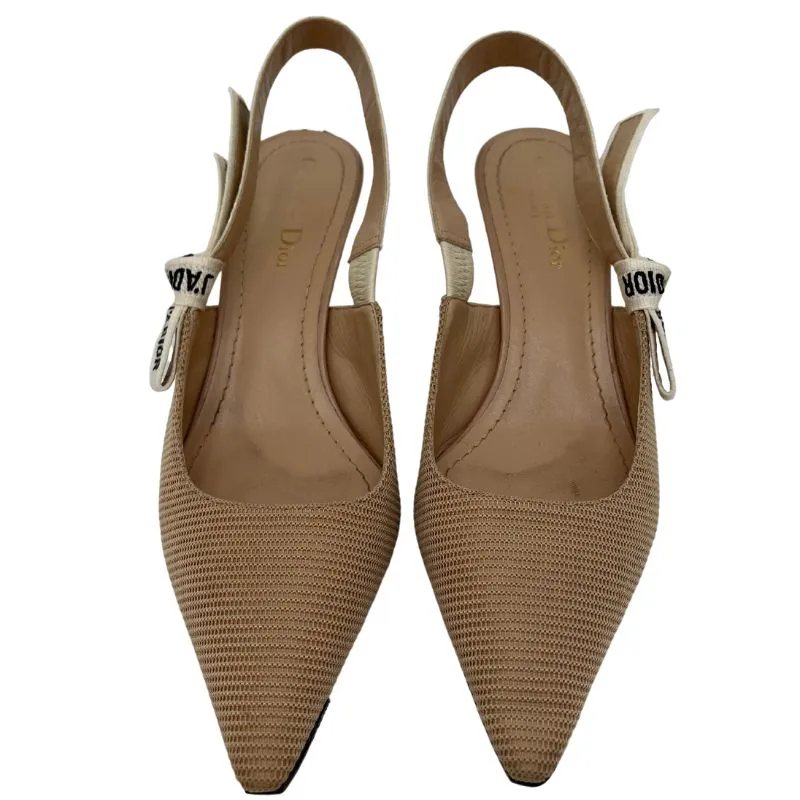 Christian Dior J'Adior Canvas Slingback Pumps