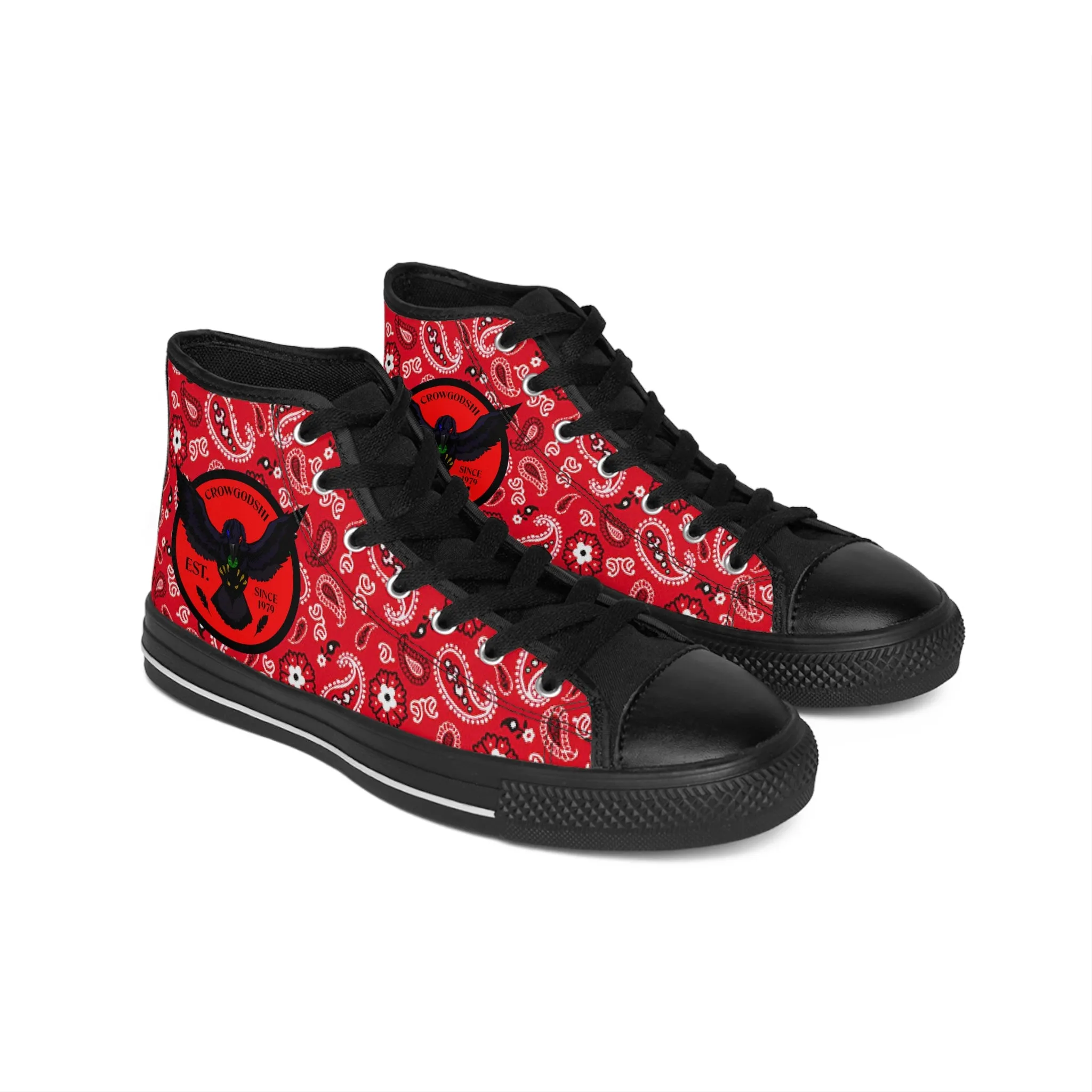 Crowgodshi Men's Red Colors High-Tops