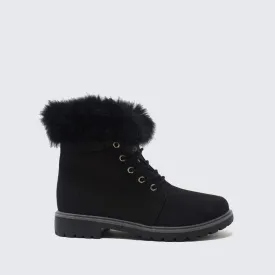 Daniella Fur Ankle And Tongue Ankle Boot