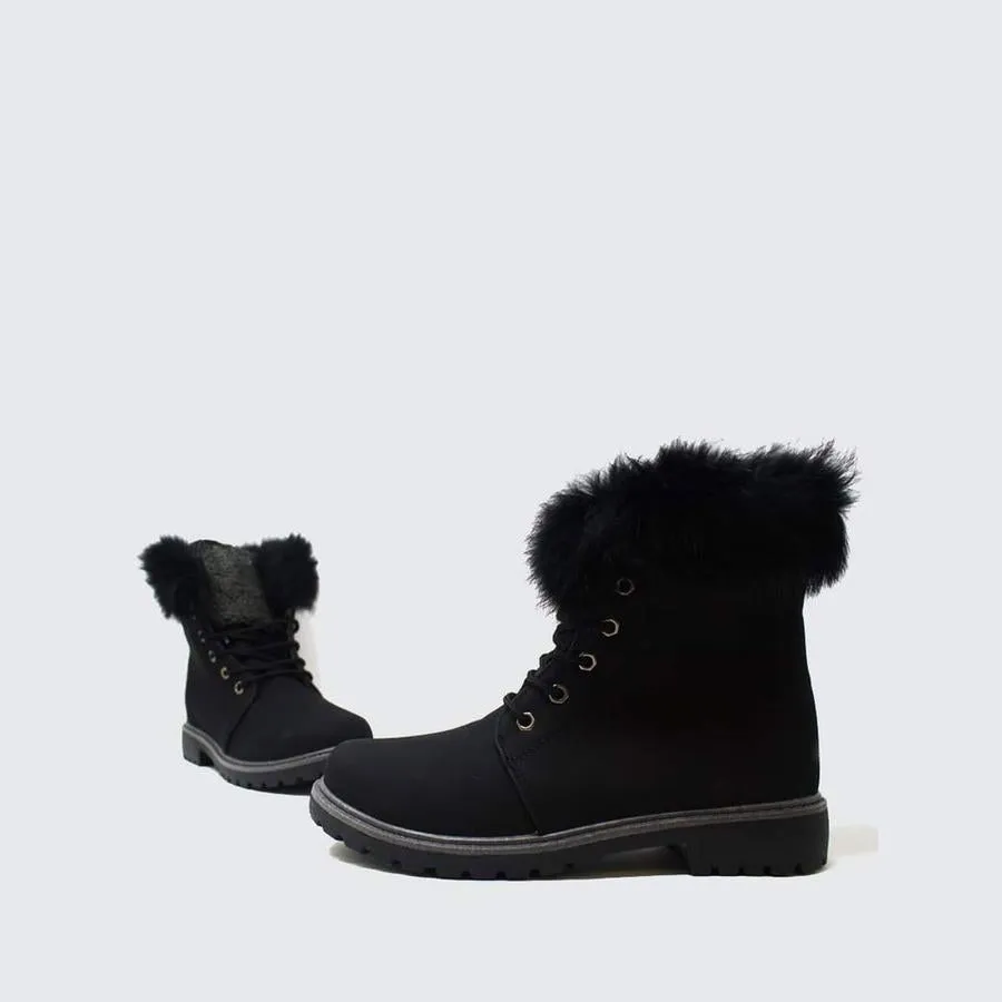 Daniella Fur Ankle And Tongue Ankle Boot