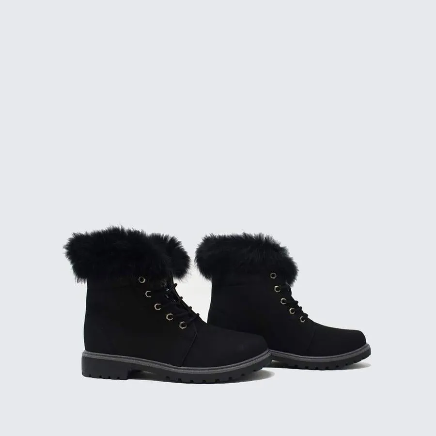 Daniella Fur Ankle And Tongue Ankle Boot