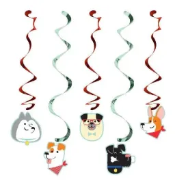 Dog Party Hanging Swirl Decorations