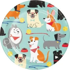 Dog Party Plates - Lunch 8 Pkt