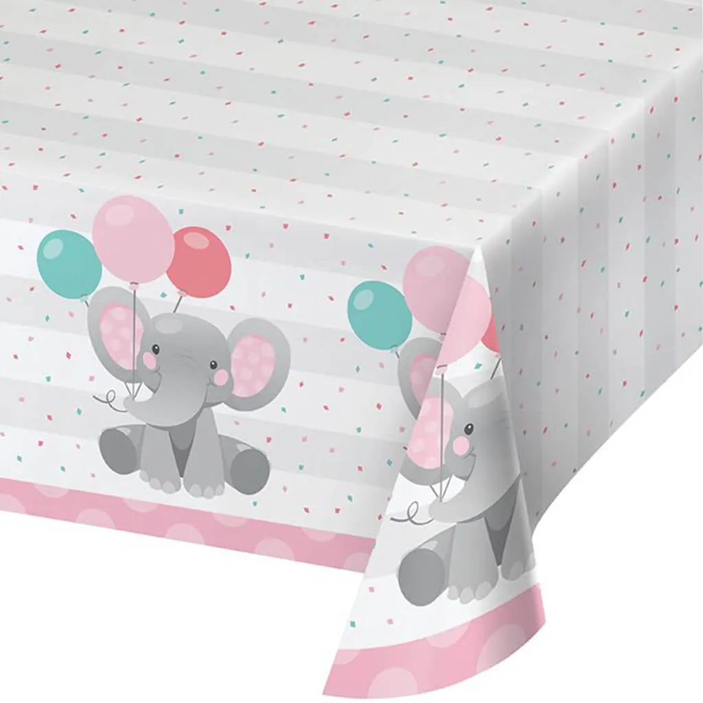 Enchanting Elephants Girl Paper Tablecloths 54 x 102