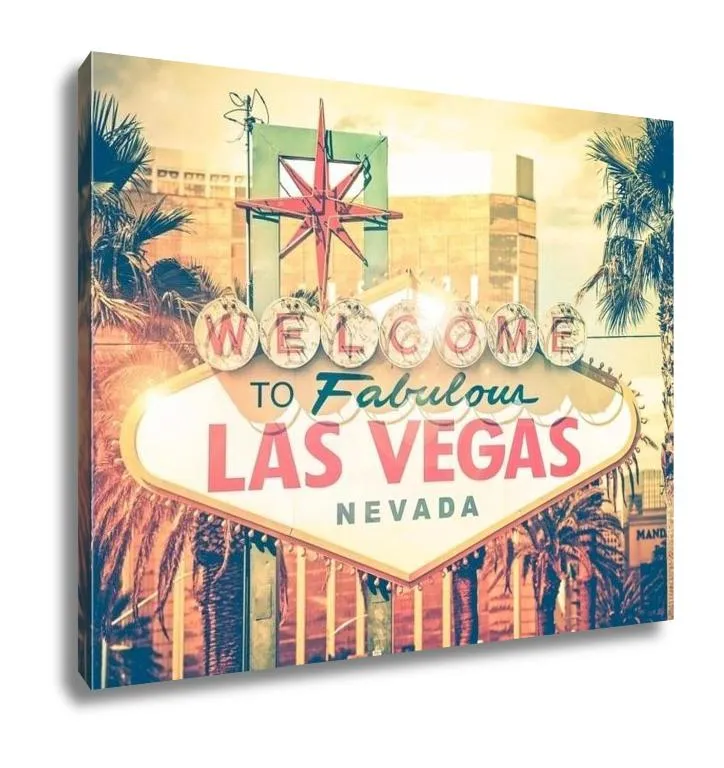 Gallery Wrapped Canvas, Vintage Las Vegas Photo