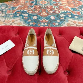 GG ESPADRILLES SLIP - ON WHITE CANVAS