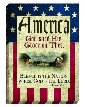 God Bless America: Canvas Magnet