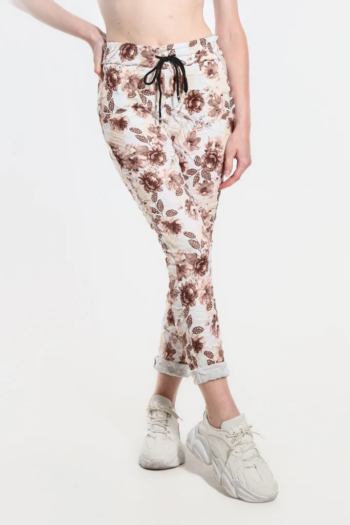 Izzy Floral Leaves Featherweight Pant (PL712F)