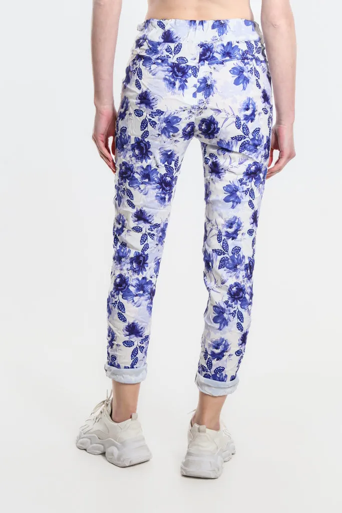 Izzy Floral Leaves Featherweight Pant (PL712F)