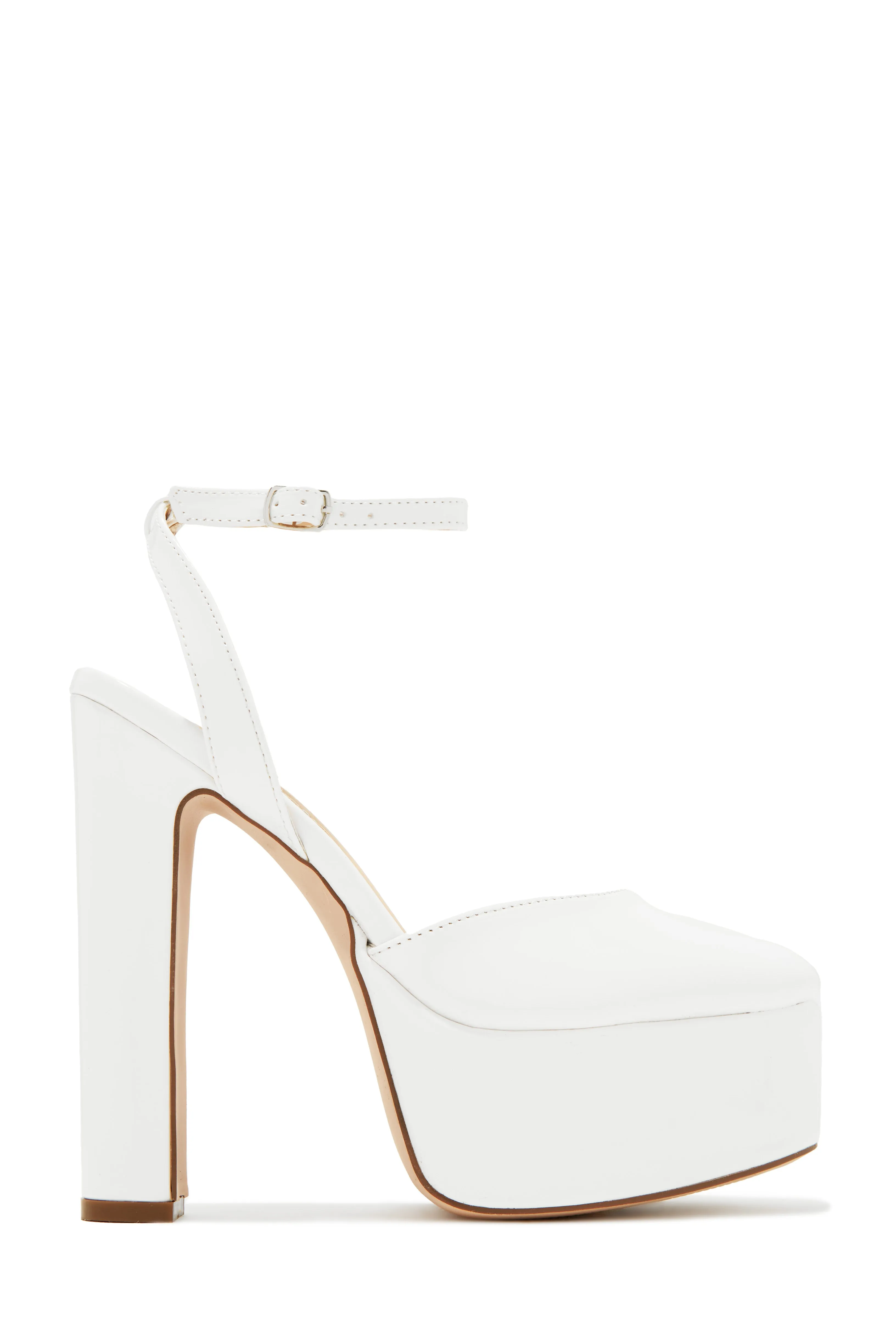 Jhene Block Platform High Heels - Nude