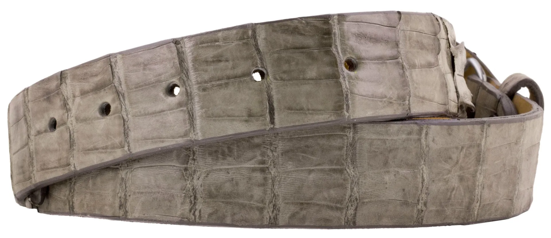 Kids Light Brown Western Cowboy Belt Crocodile Skin - Silver Buckle