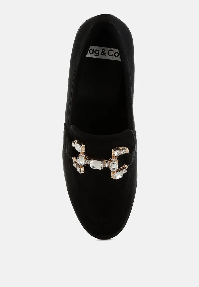 Maestro Diamante Embellished Horsebit Loafers