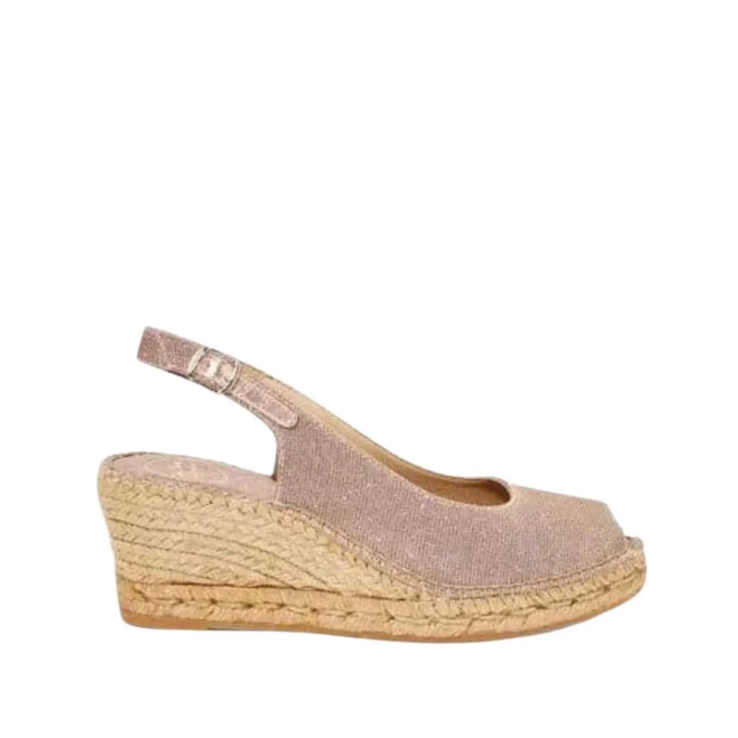 Metallic Cushioned Cotton Wedge Espadrille for Women - Calafell