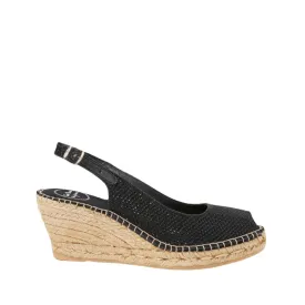 Metallic Cushioned Cotton Wedge Espadrille for Women - Calafell