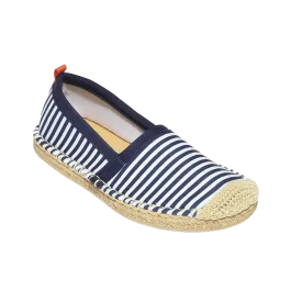 NAVY/WHITE MICROSTRIPE - KIDS BEACHCOMBER ESPADRILLE