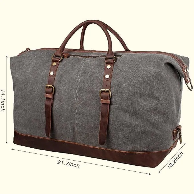 Oversize Canvas Overnight Duffel Bag