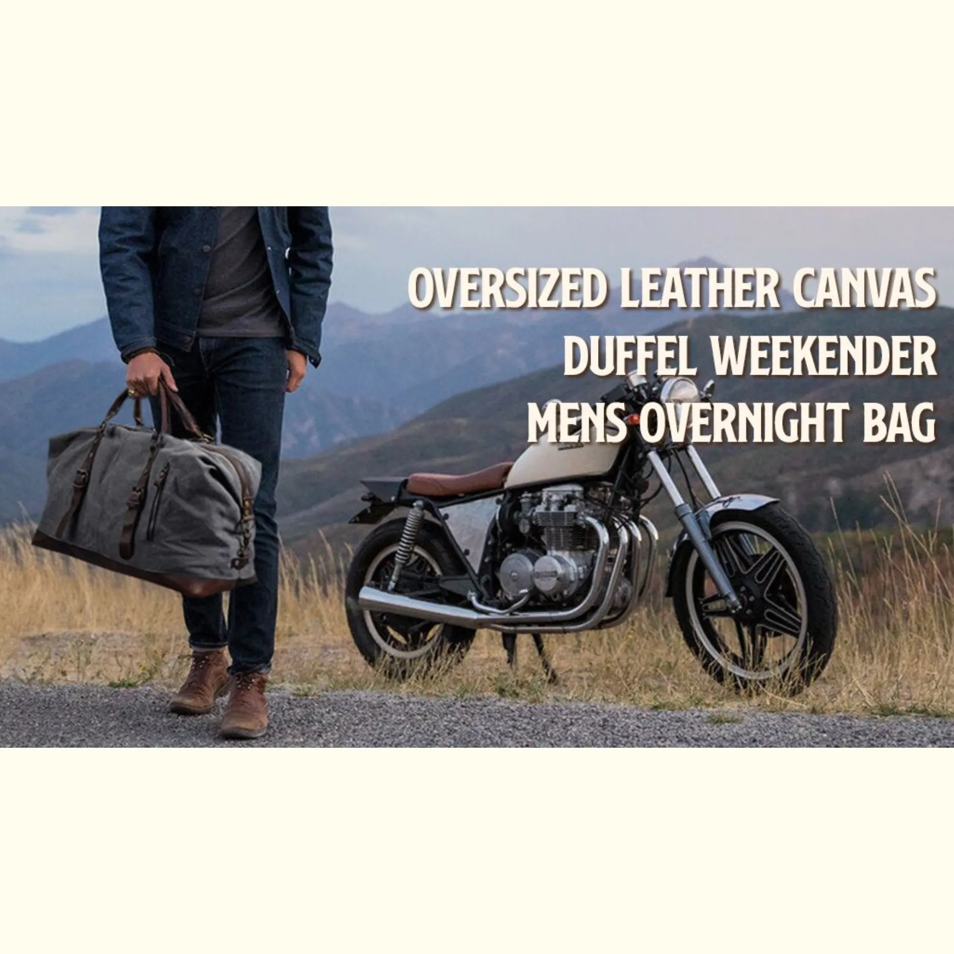 Oversize Canvas Overnight Duffel Bag