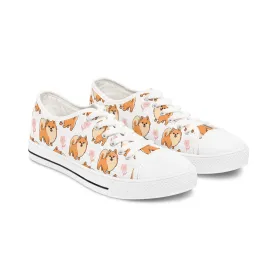 Pomeranian Dog Women's Low Top Sneakers