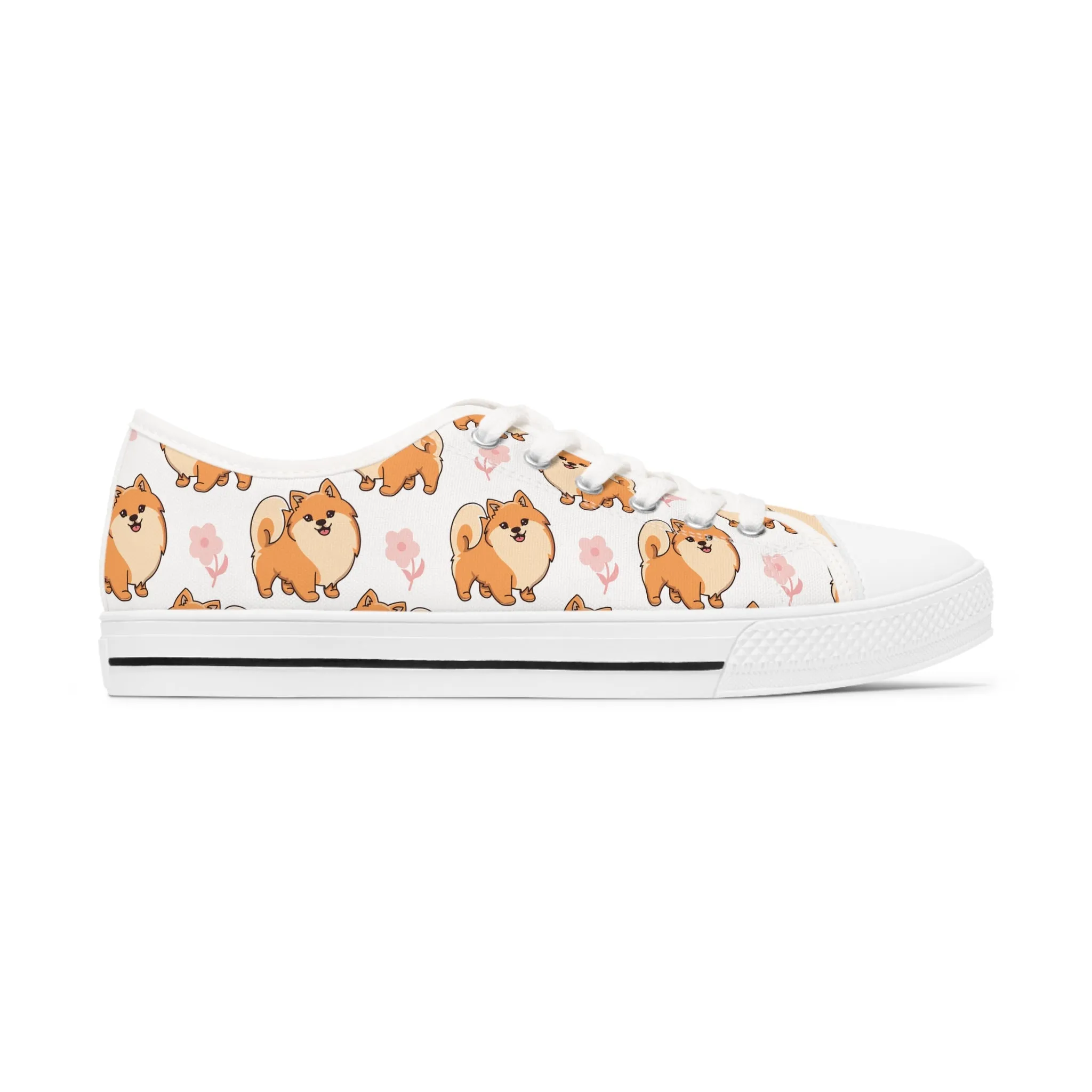 Pomeranian Dog Women's Low Top Sneakers