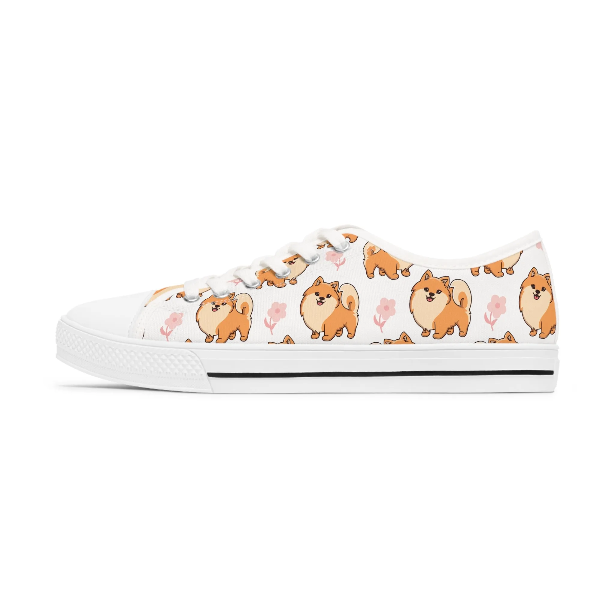 Pomeranian Dog Women's Low Top Sneakers