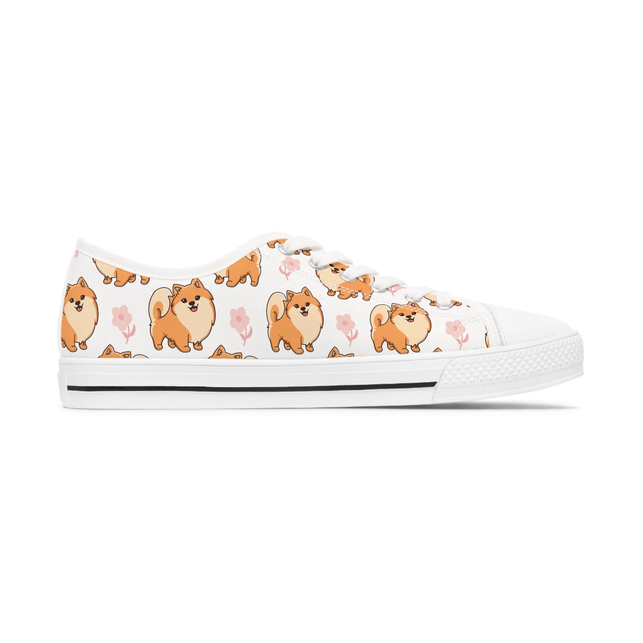 Pomeranian Dog Women's Low Top Sneakers