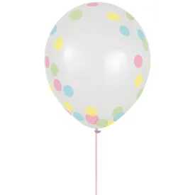 Pretty Pastels Confetti Balloons - 6 Pkt