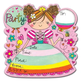 Rachel Ellen Princess Party Invitations - 8 Pkt