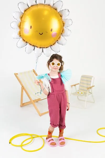 Smiling Sunflower Foil Balloon