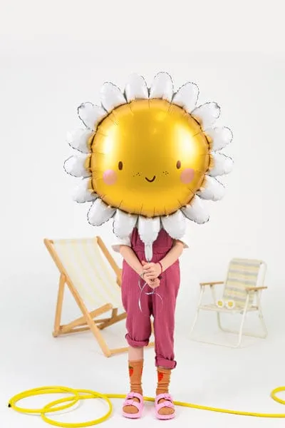 Smiling Sunflower Foil Balloon