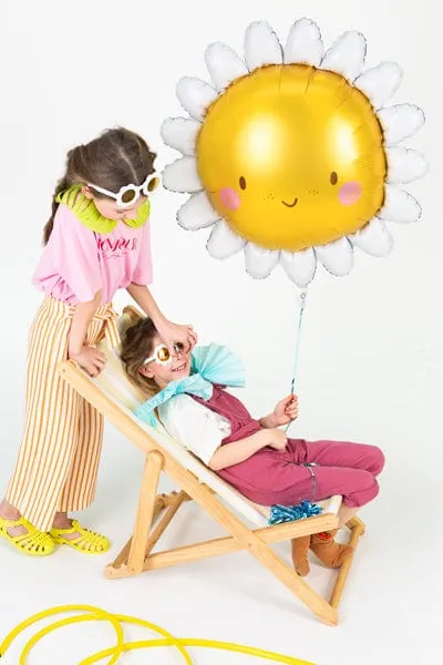 Smiling Sunflower Foil Balloon