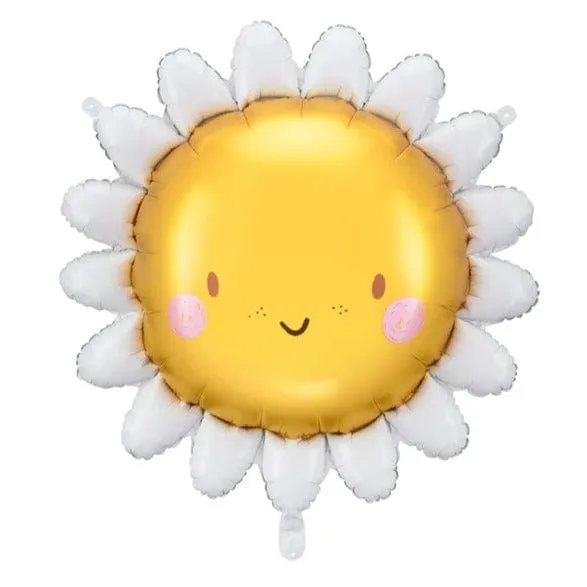 Smiling Sunflower Foil Balloon