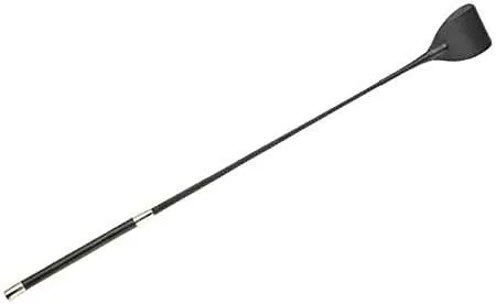 Spartacus Wide Tip Black Leather Riding Crop - 27"