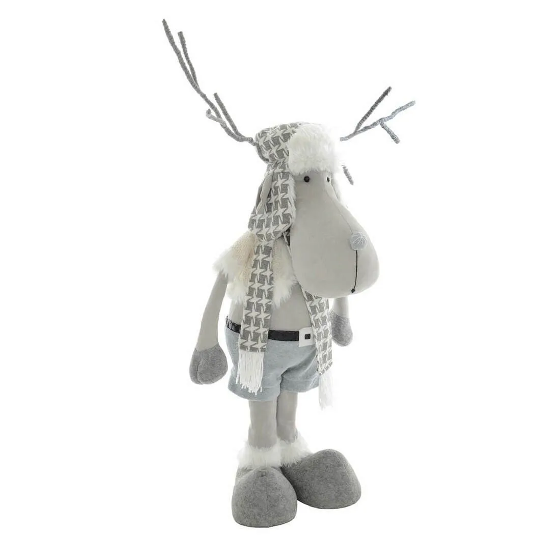 Standing Grey Reindeer Novelty Christmas Xmas Decoration 89cm