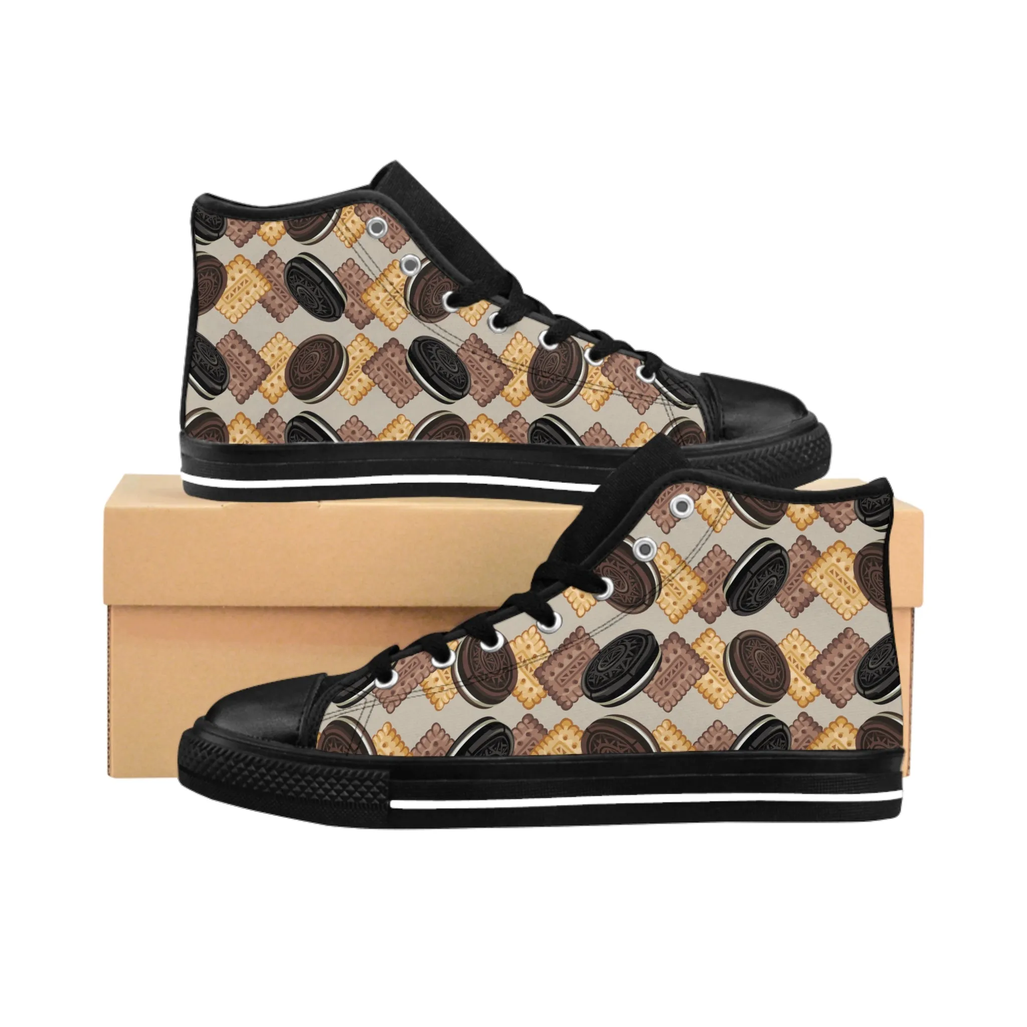 Sweet Chocolate Biscuit Women's Classic Sneakers