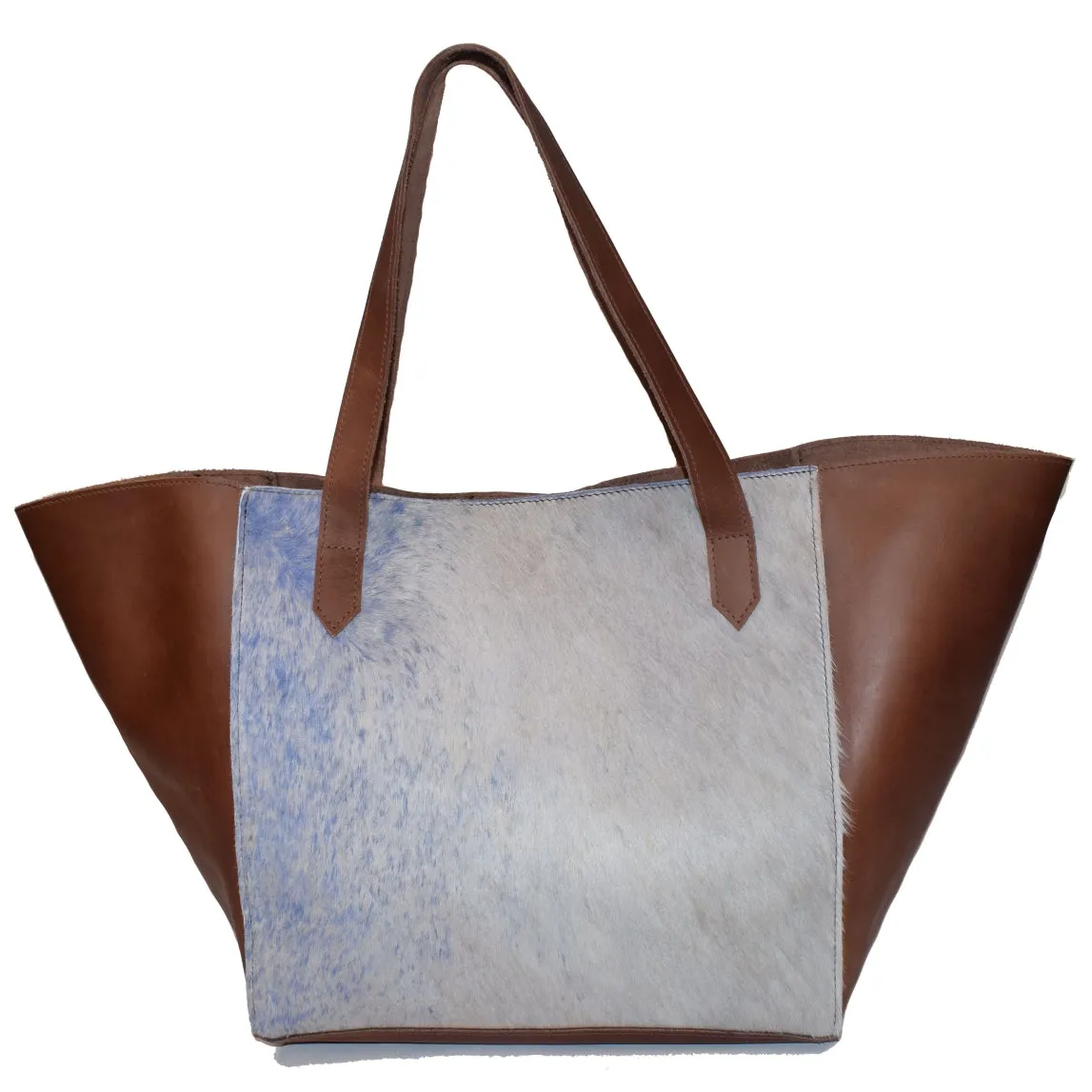 Two-Tone Tote in Stone Blue