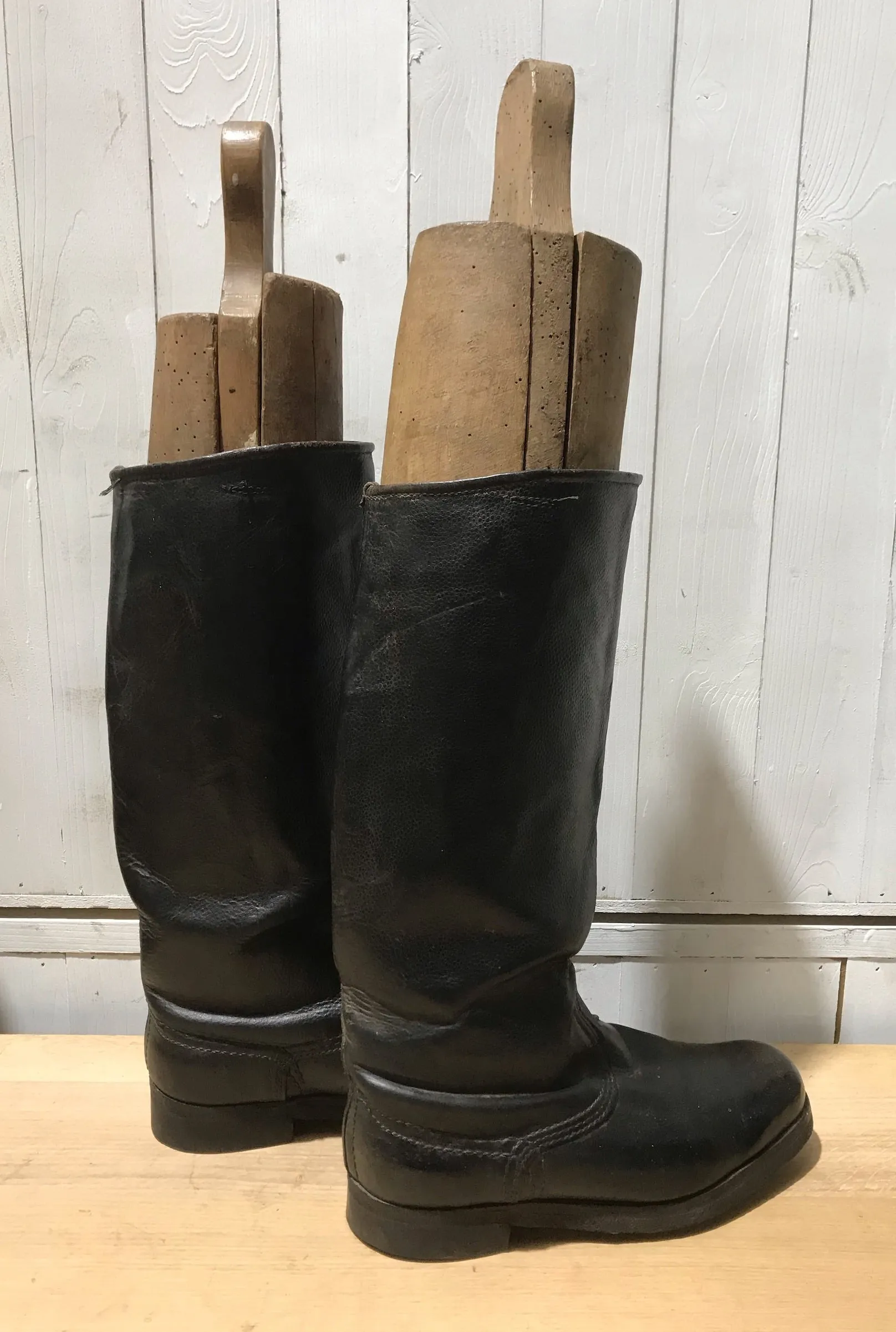 Vintage European Leather Riding Boots  with Lasts #4177