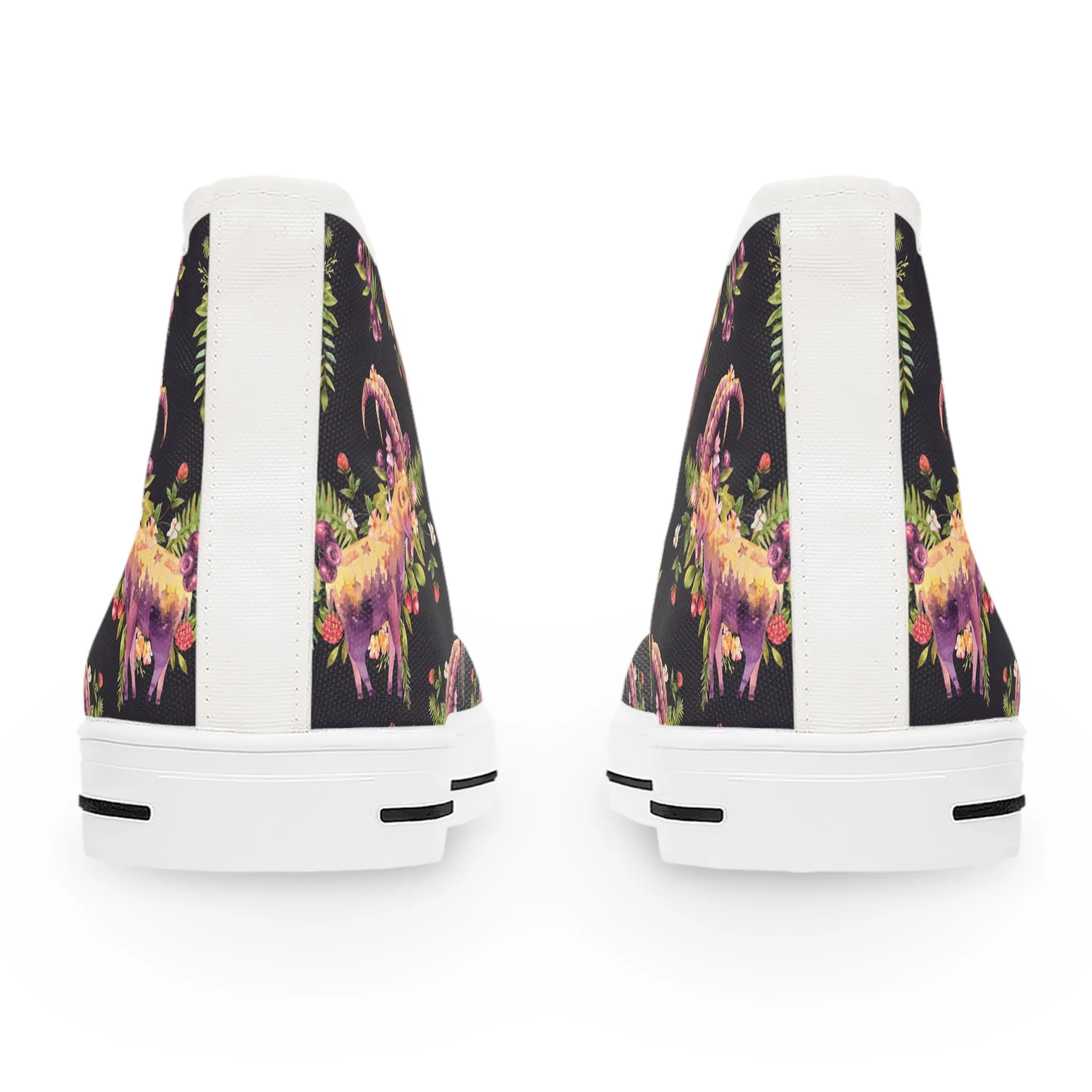 Watercolor Goat Women's High Top Sneakers