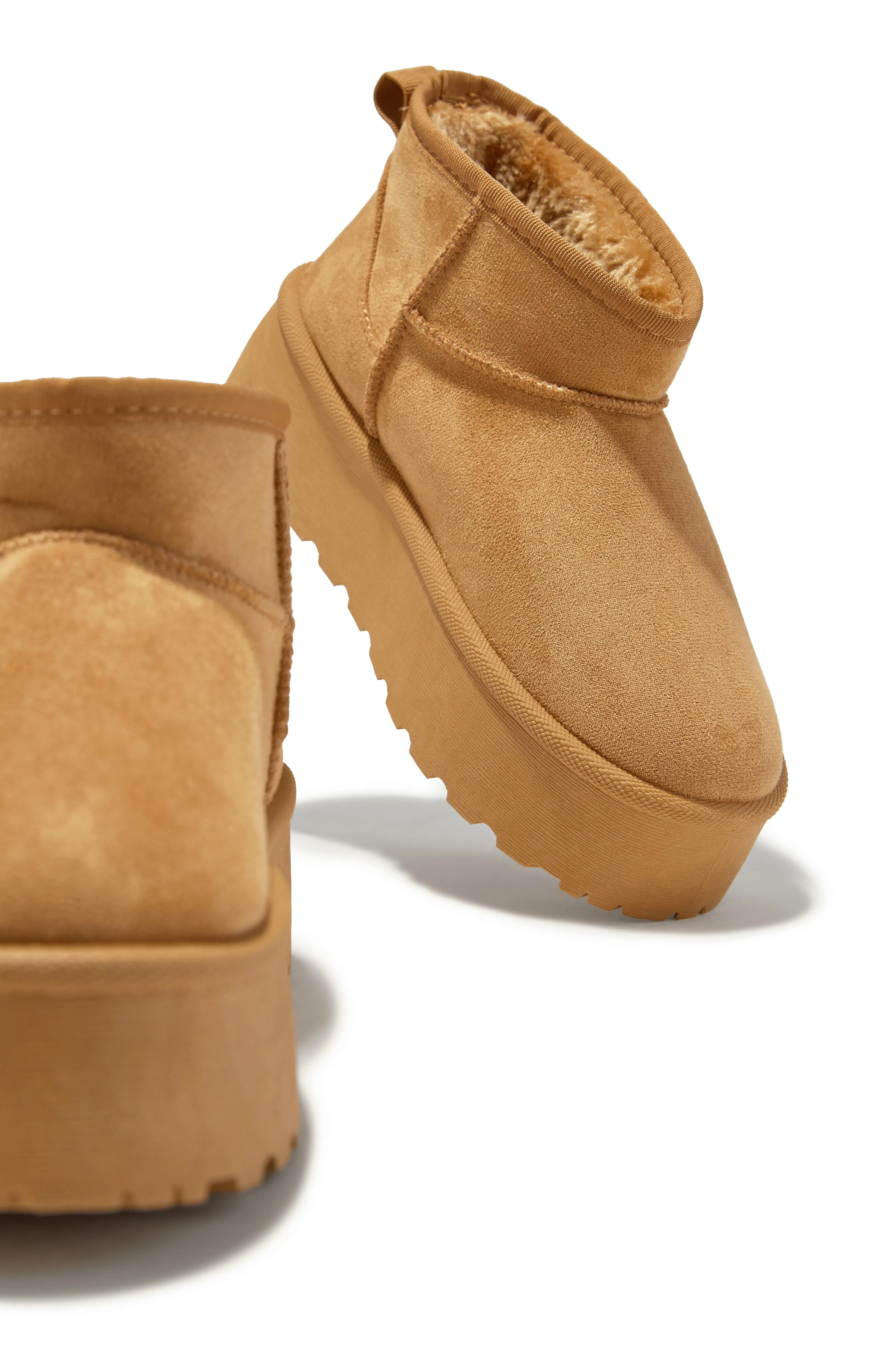 Willow Platform Ankle Boots - Camel